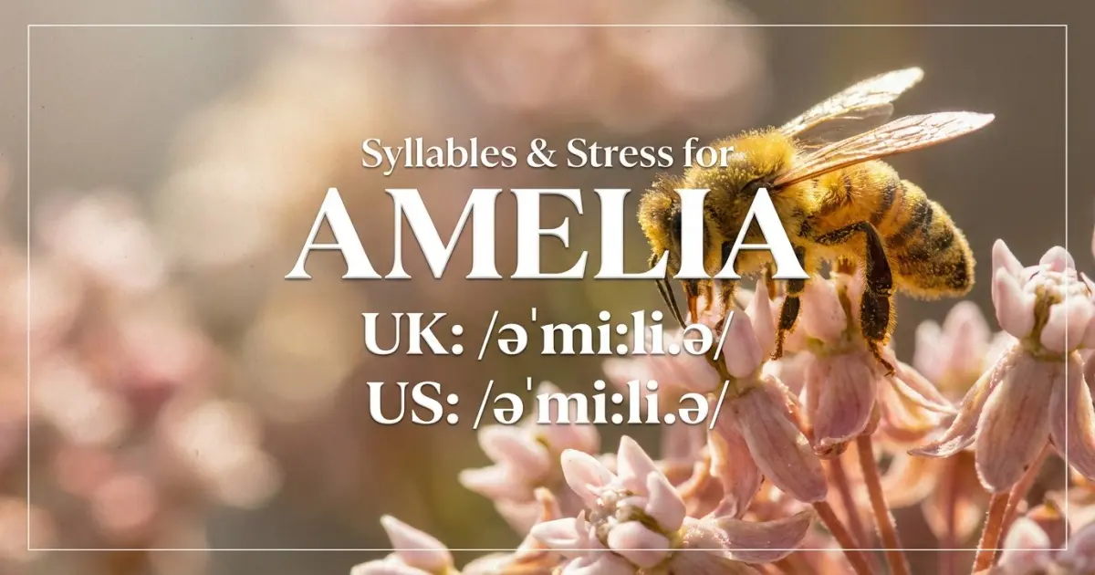 Amelia Syllables Stress Pronunciation