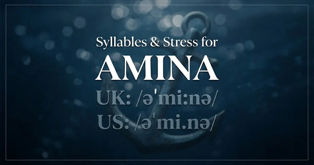 Amina syllables, stress, and UK and US pronunciation