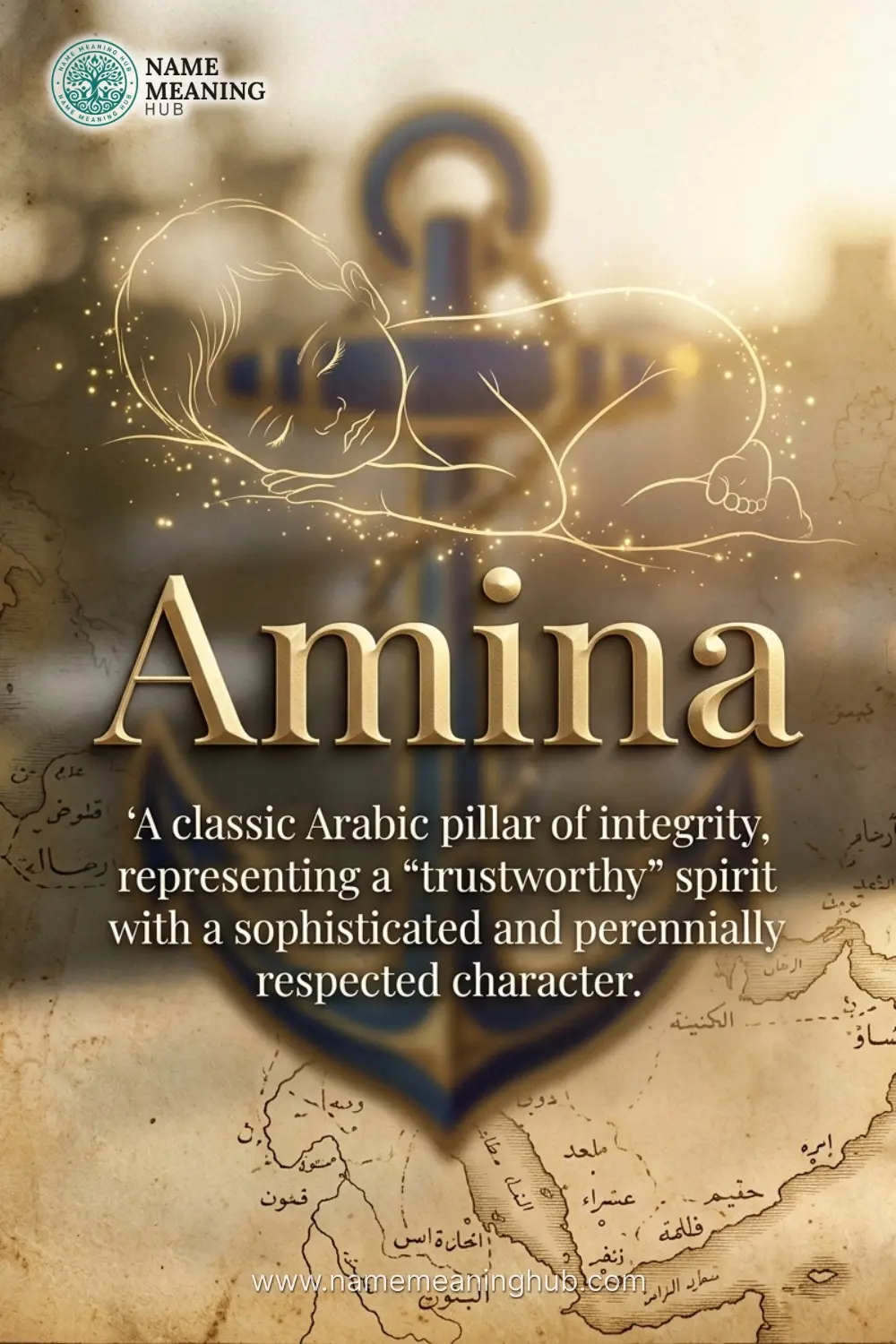 Meaning of the name Amina: A classic Arabic pillar of integrity, representing a "trustworthy" spirit with a sophisticated and perennially respected character.