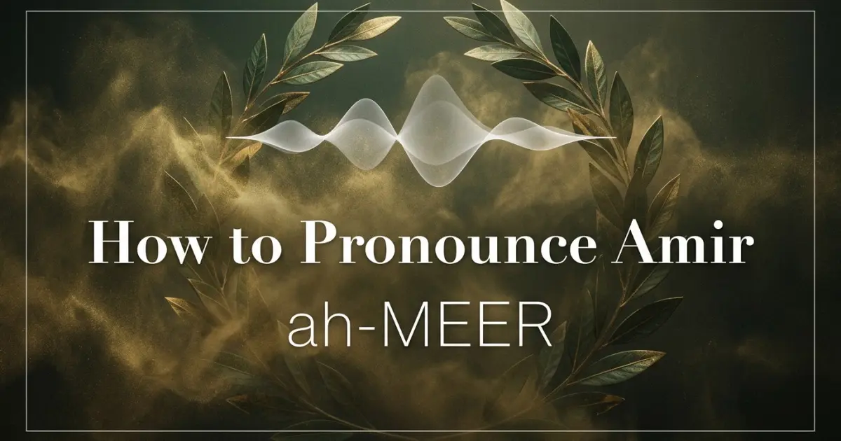 How to pronounce Amir