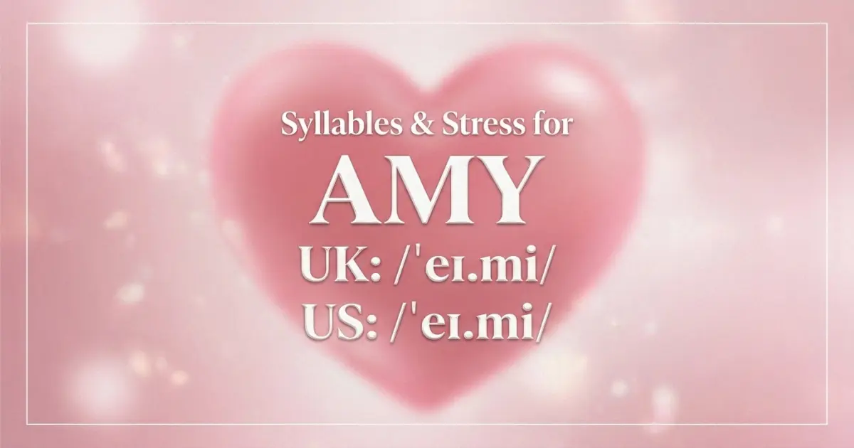Amy syllables, stress, and UK and US pronunciation