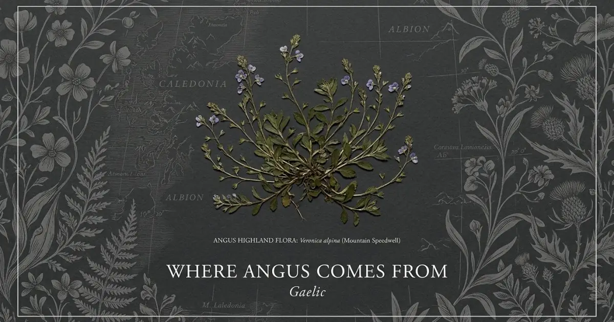 The name Angus comes from: Gaelic