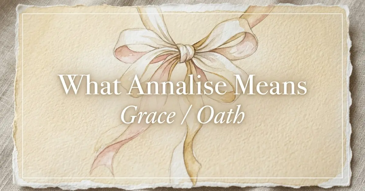 Annalise name meaning Grace / Oath