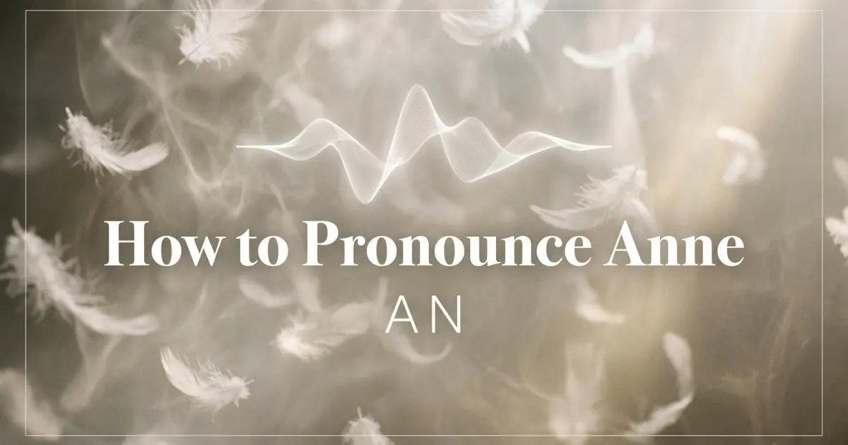 How to pronounce Anne