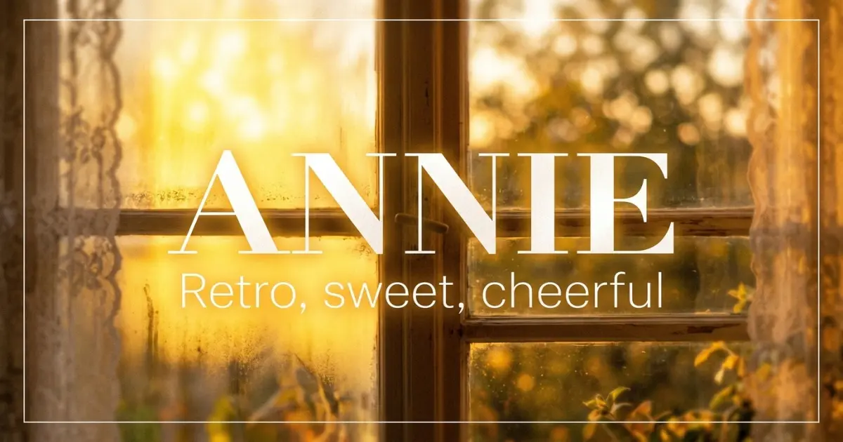 Annie name vibe: Retro, sweet, cheerful