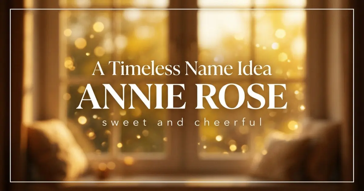 Middle name idea: Annie Rose - sweet and cheerful