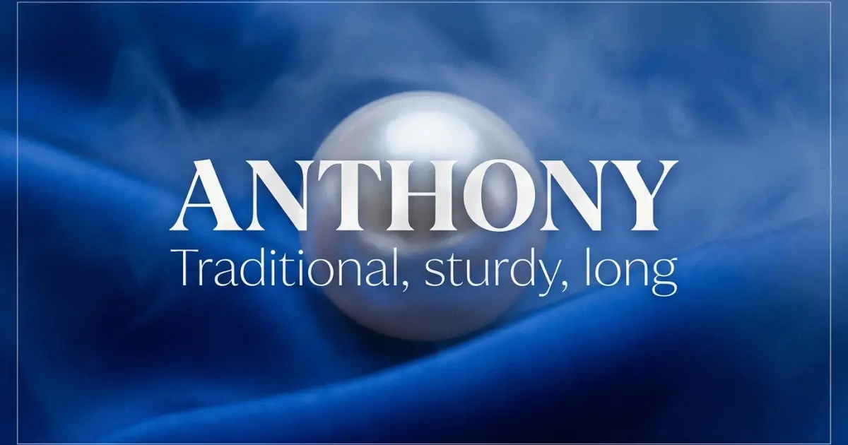 Anthony name vibe: Traditional, sturdy, long