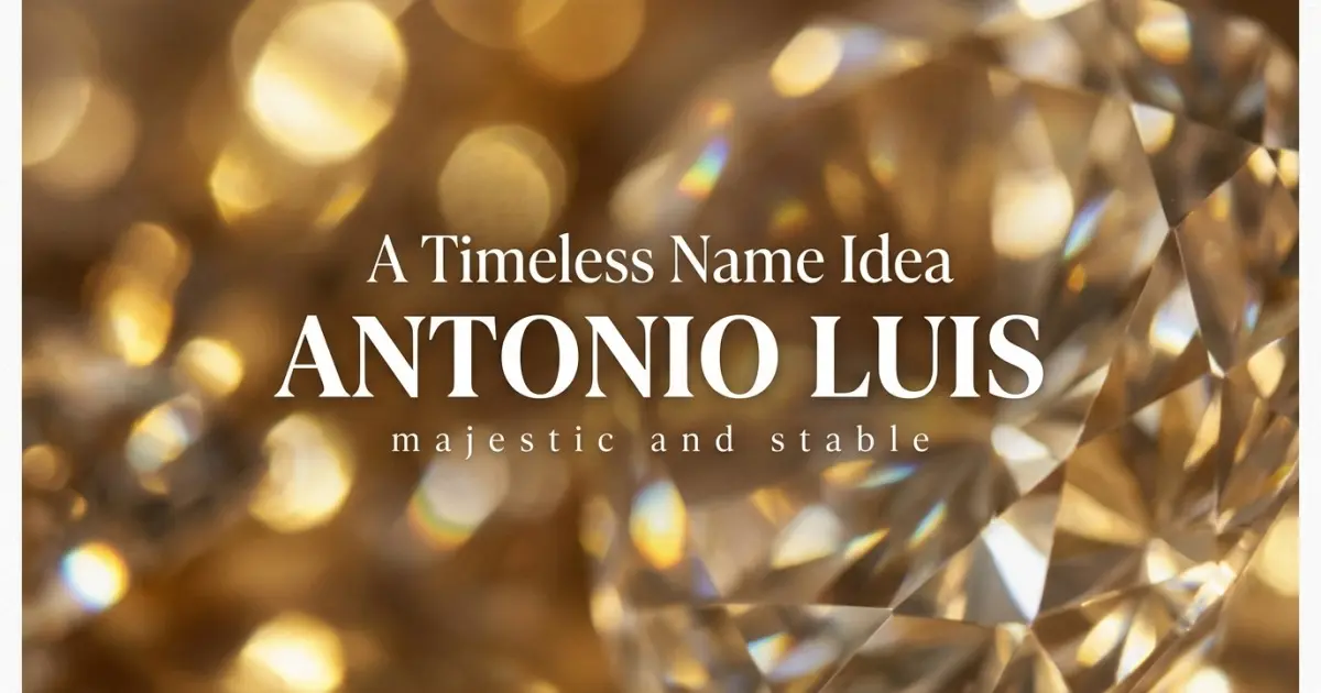 Middle name idea: Antonio Luis - majestic and stable