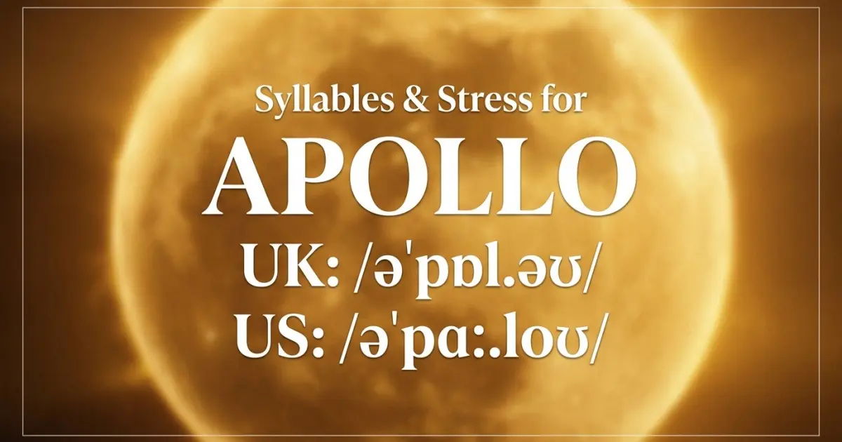 Apollo syllables, stress, and UK and US pronunciation