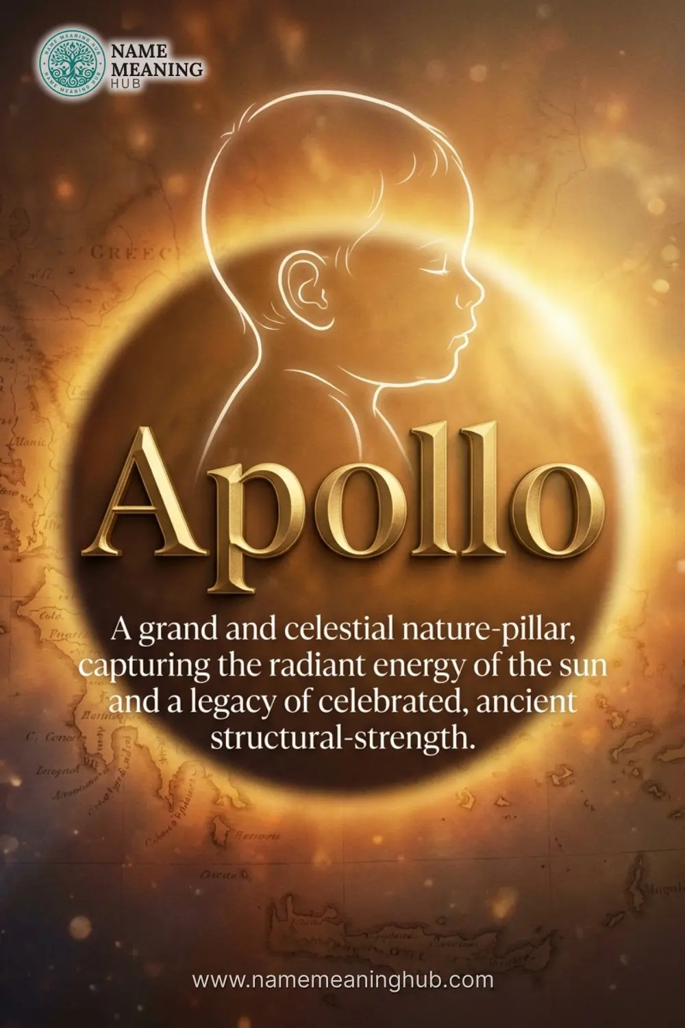 Meaning of the name Apollo: A grand and celestial nature-pillar, capturing the radiant energy of the sun and a legacy of celebrated, ancient structural-strength.