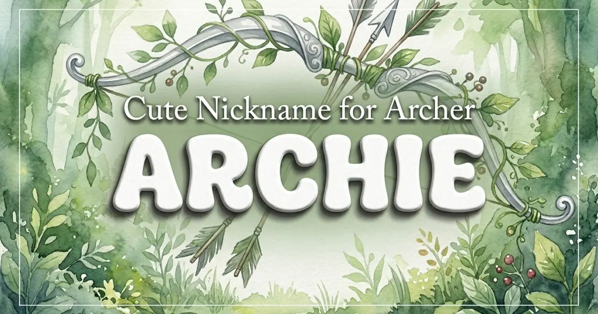 Cute nickname for Archer: Archie