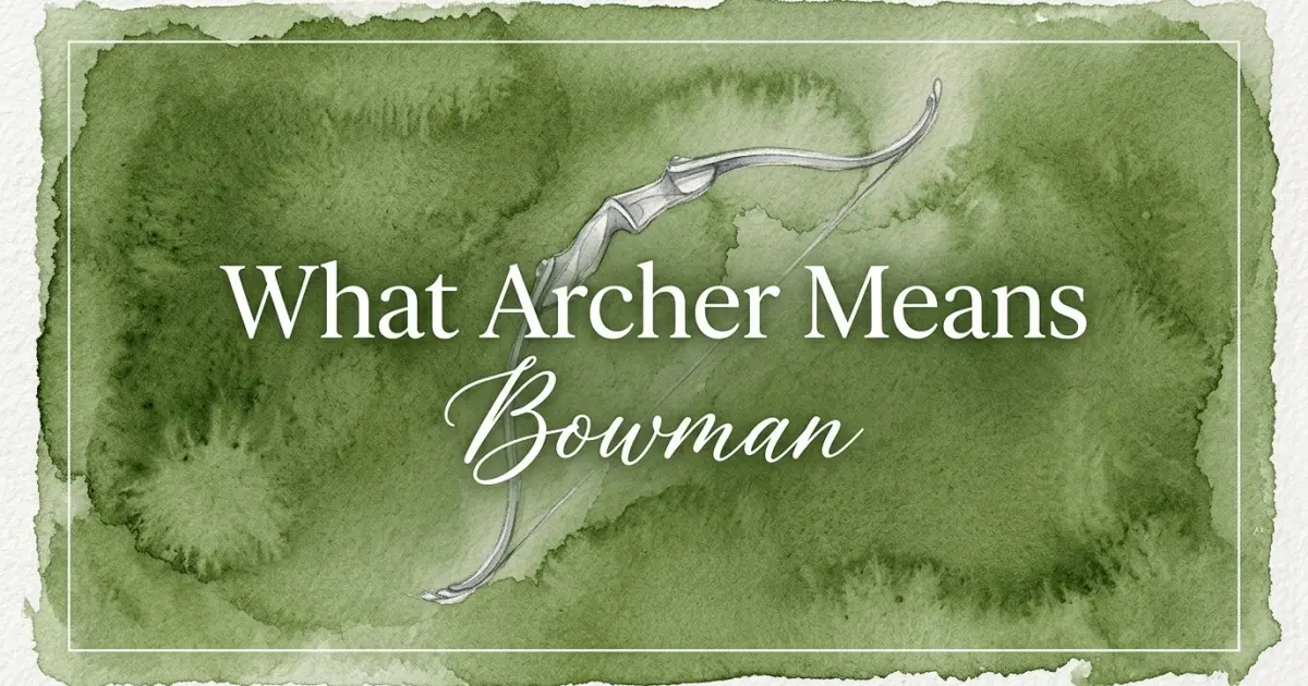 Archer name meaning Bowman