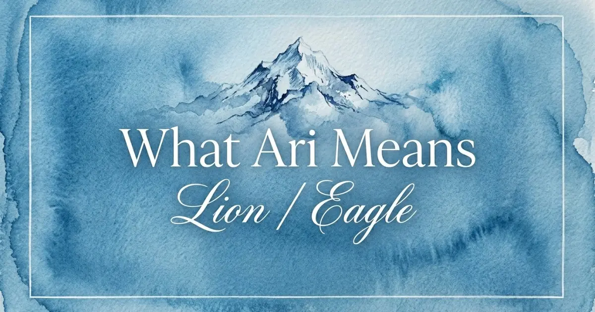 Ari name meaning Lion / Eagle