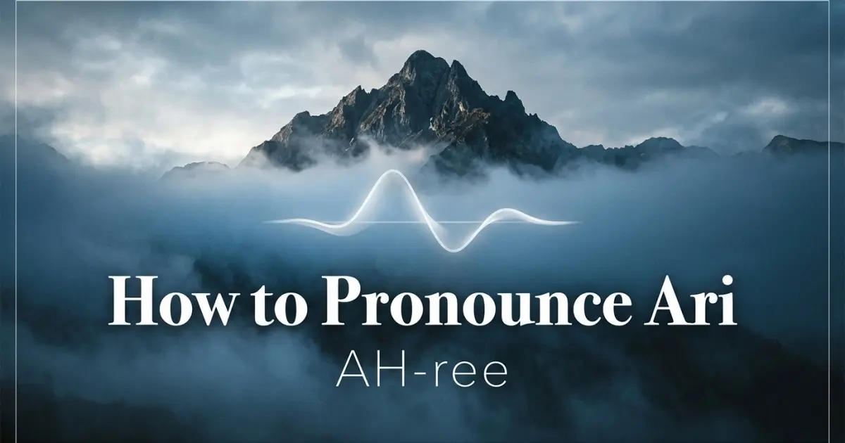 How to pronounce Ari