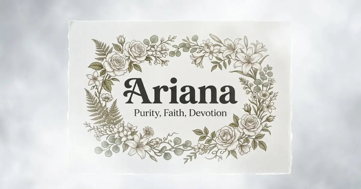 Ariana meaning themes: purity, faith, devotion