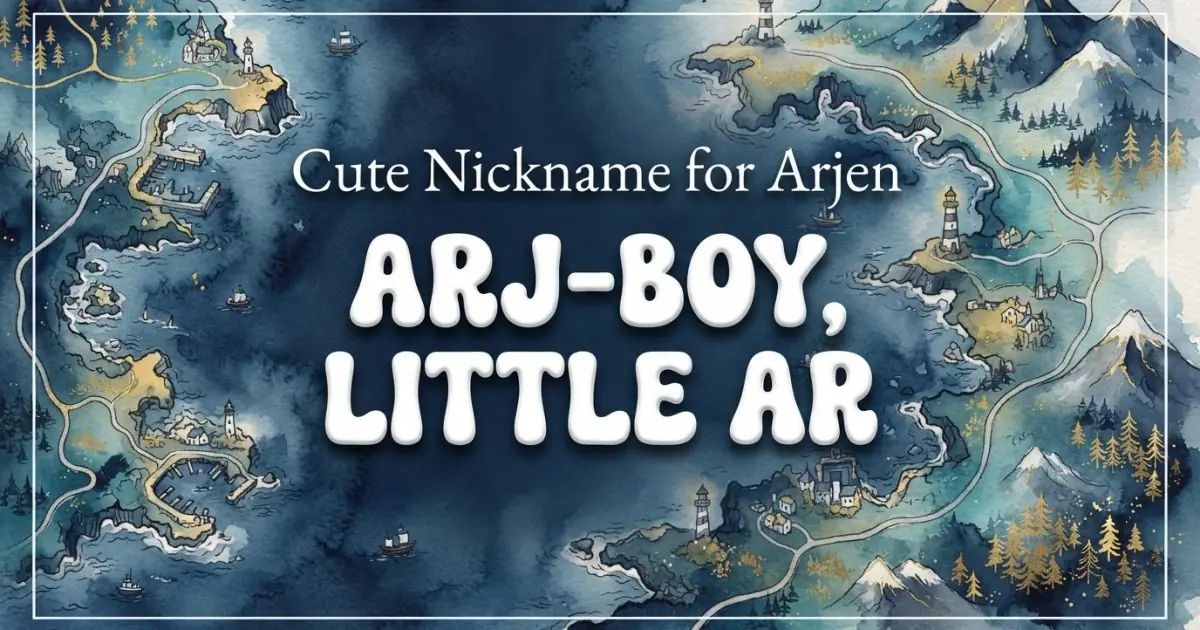 Cute nickname for Arjen: Arj-Boy, Little Ar