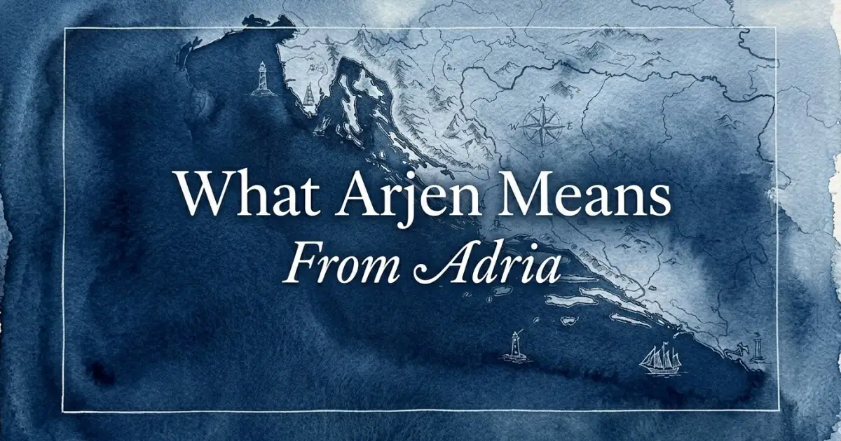 Arjen name meaning From Adria