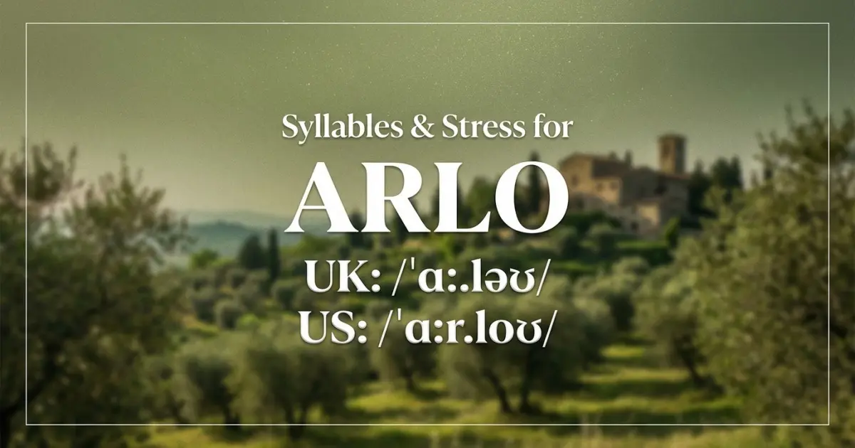 Arlo Syllables Stress Pronunciation