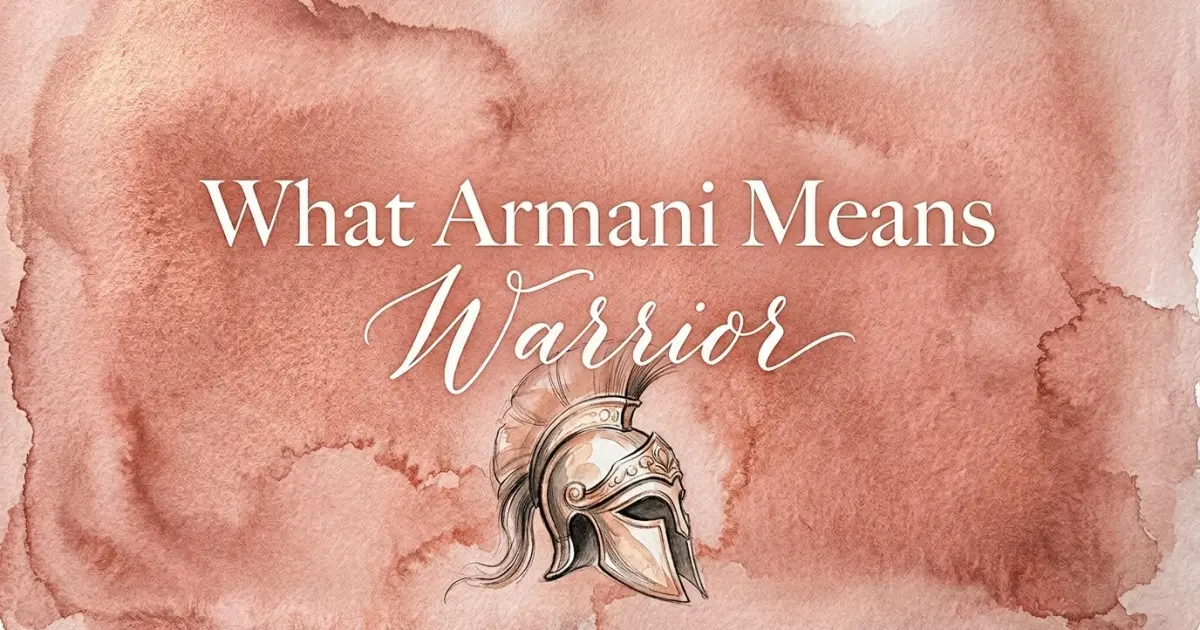 Armani name meaning Warrior