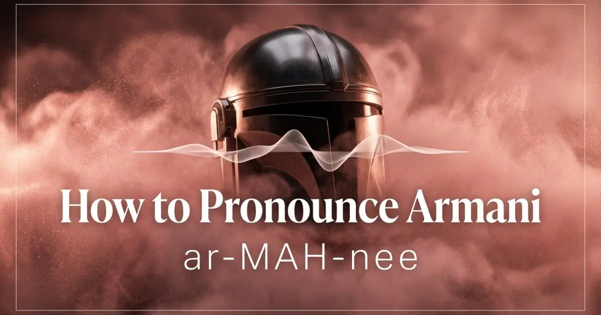 How to pronounce Armani