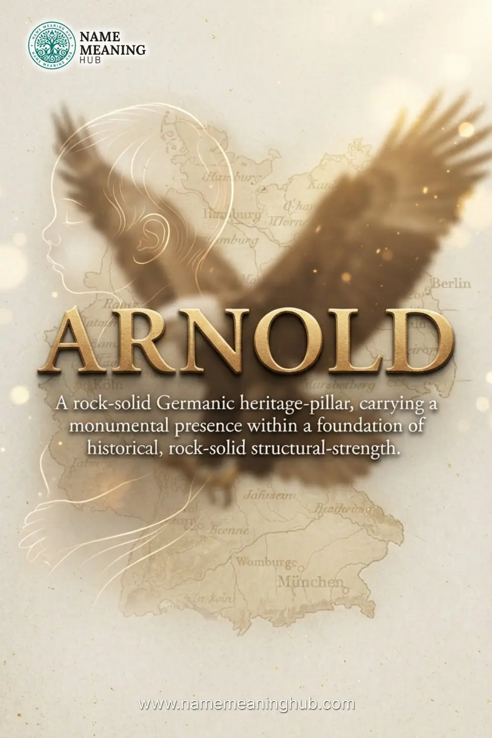 Meaning of the name Arnold: A rock-solid Germanic heritage-pillar, carrying a monumental presence within a foundation of historical, rock-solid structural-strength.