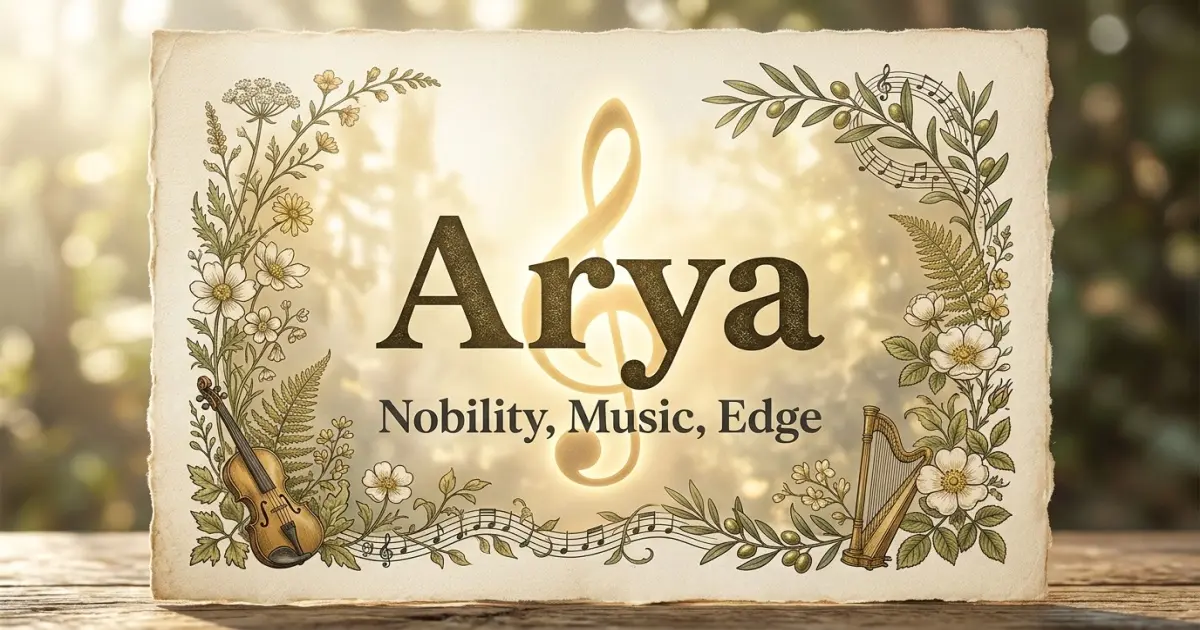 Arya meaning themes: nobility, music, edge