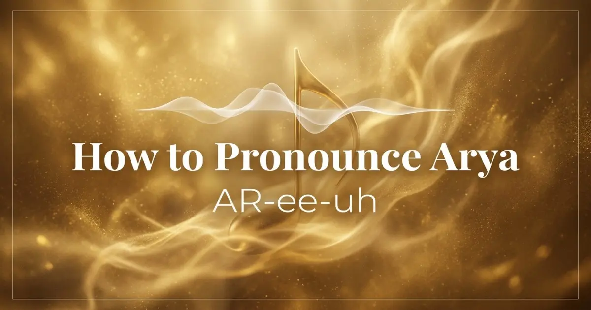 How to pronounce Arya