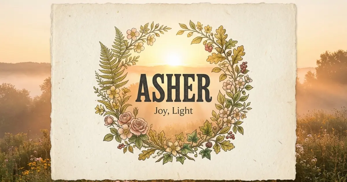 Asher meaning themes: joy, light