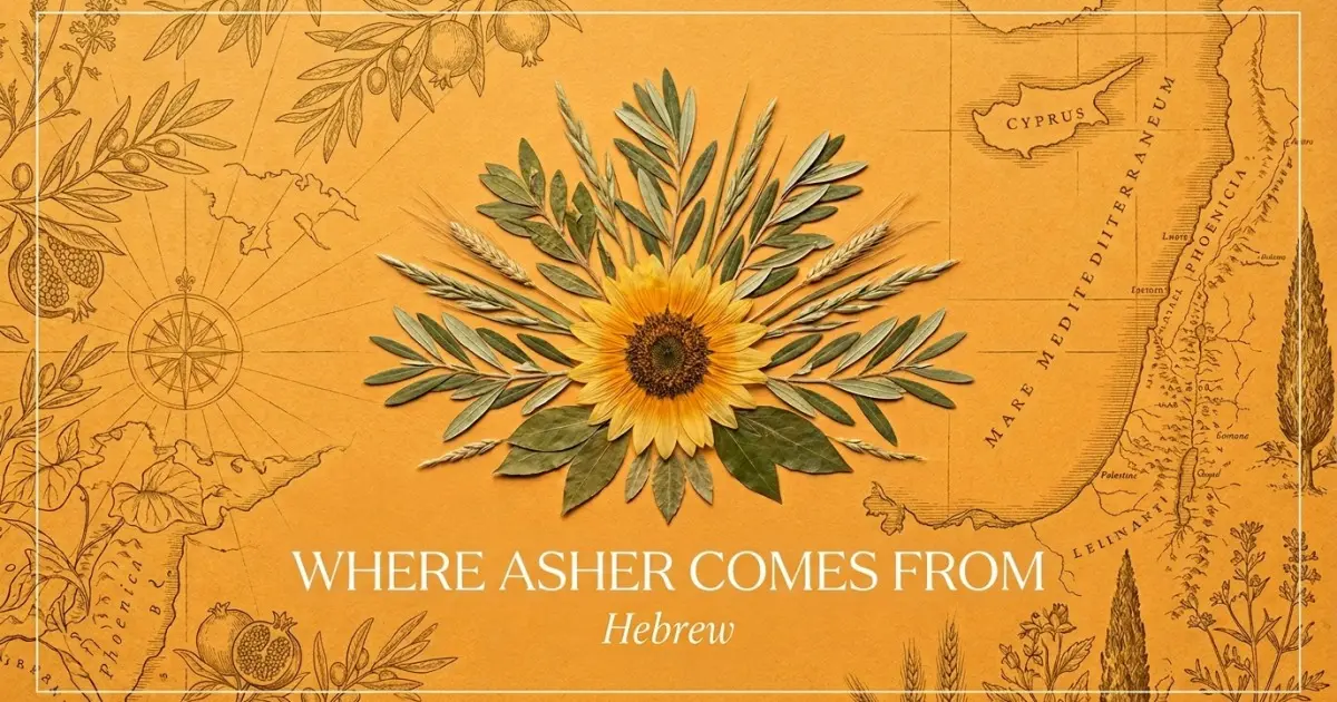 The name Asher comes from: Hebrew