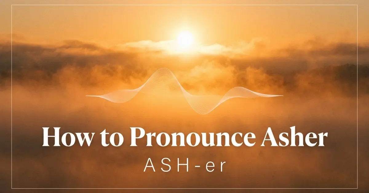 How to pronounce Asher
