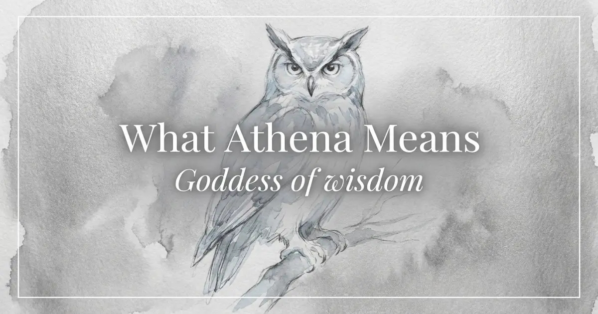 Athena name meaning Goddess of wisdom