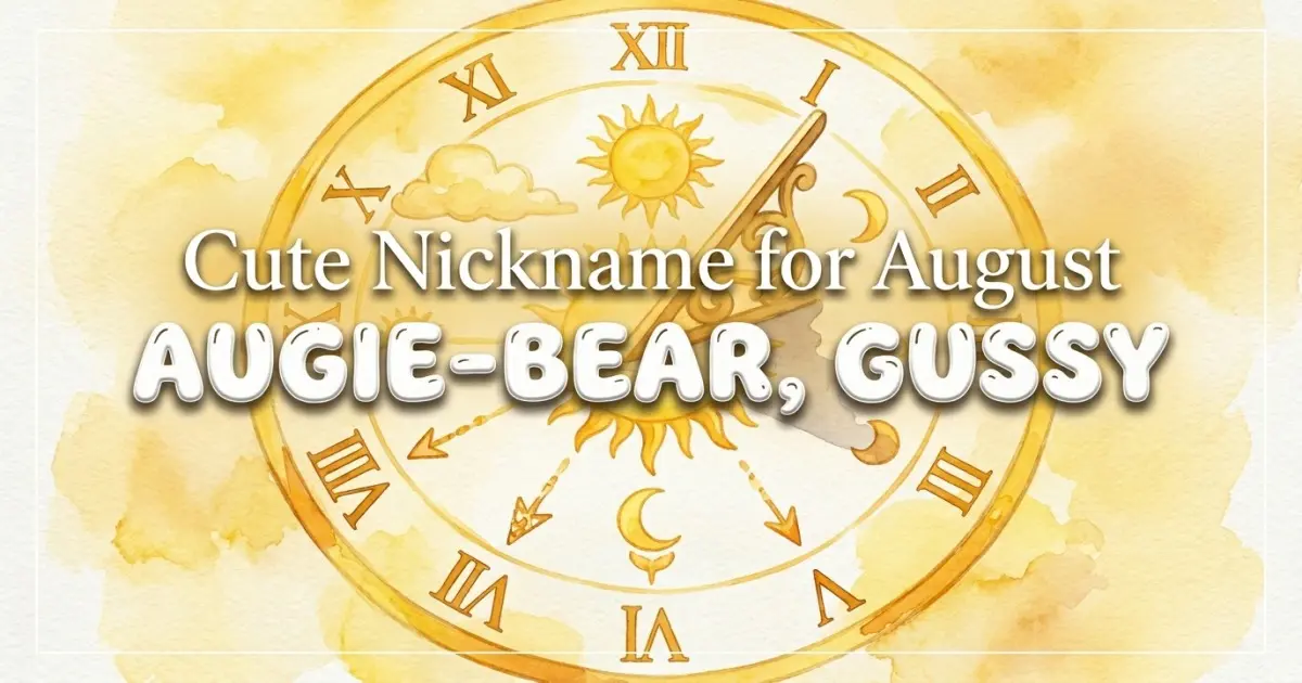 Cute nickname for August: Augie-bear, Gussy