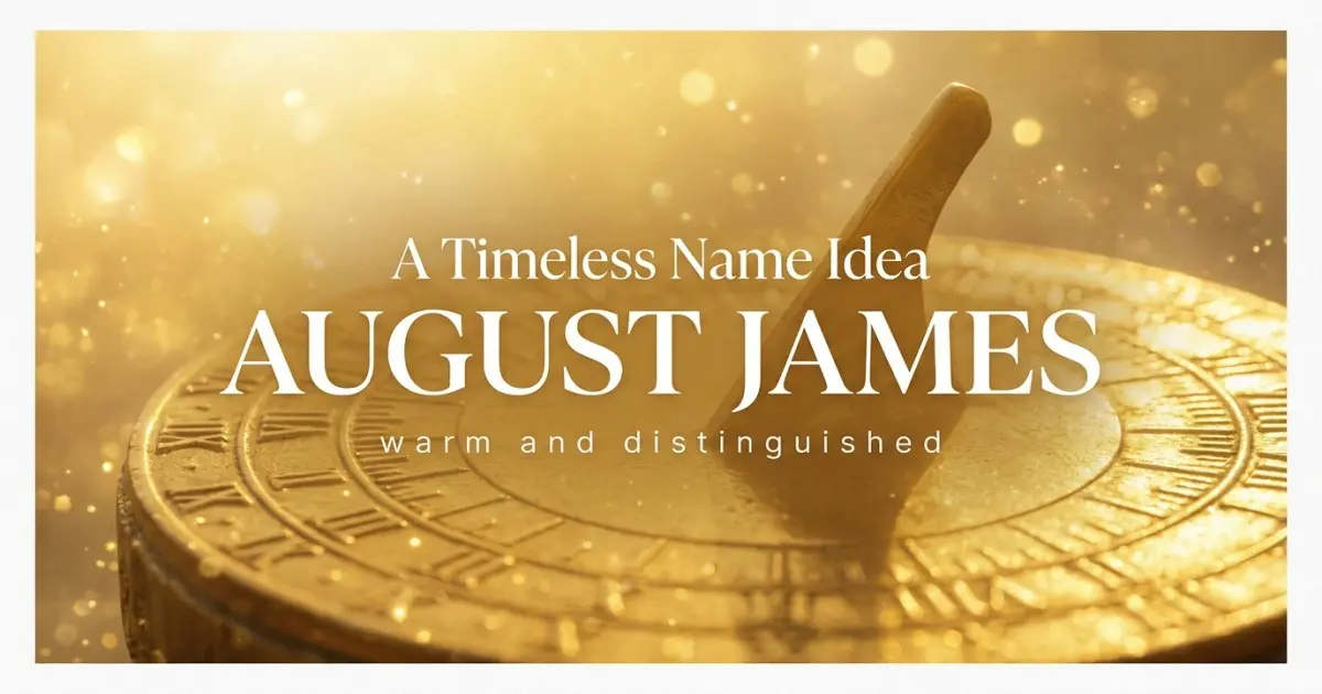 Middle name idea: August James - warm and distinguished