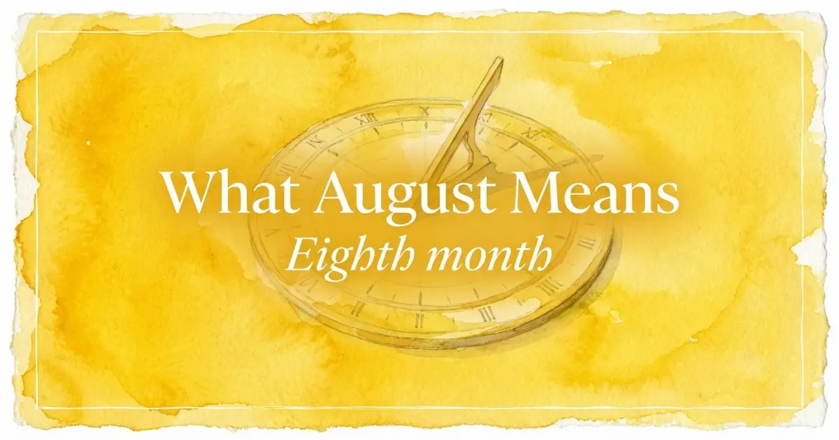 August name meaning Eighth month