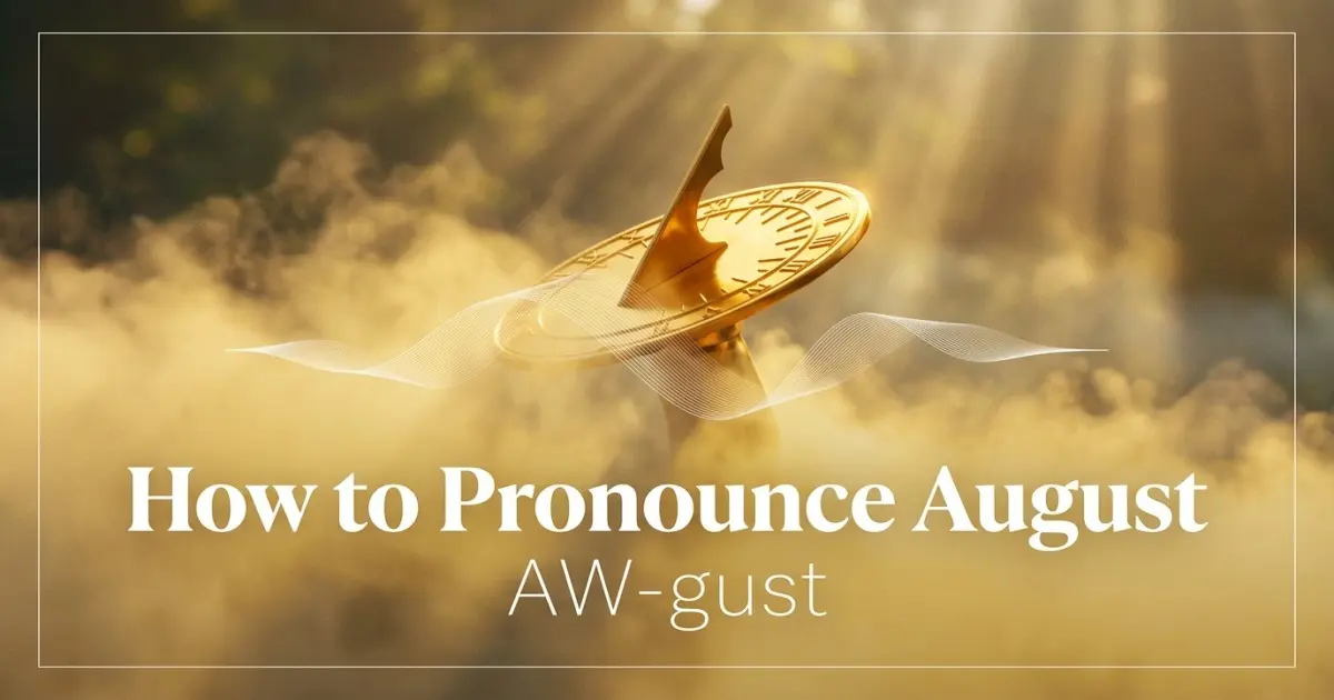 How to pronounce August