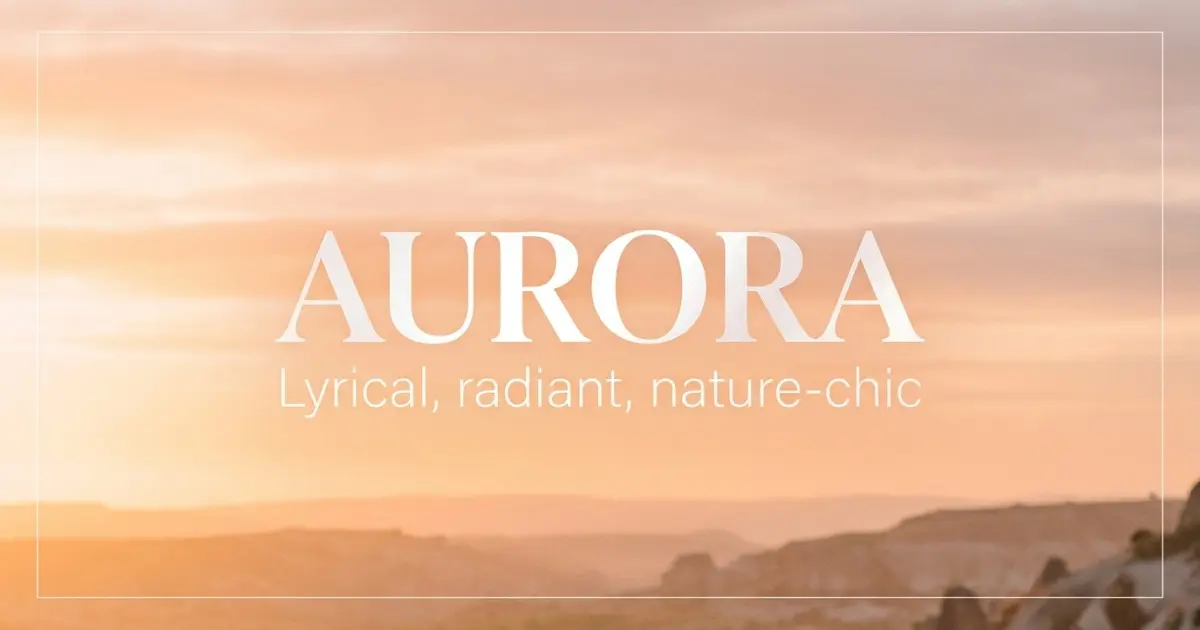 Aurora name vibe: Lyrical, radiant, nature-chic