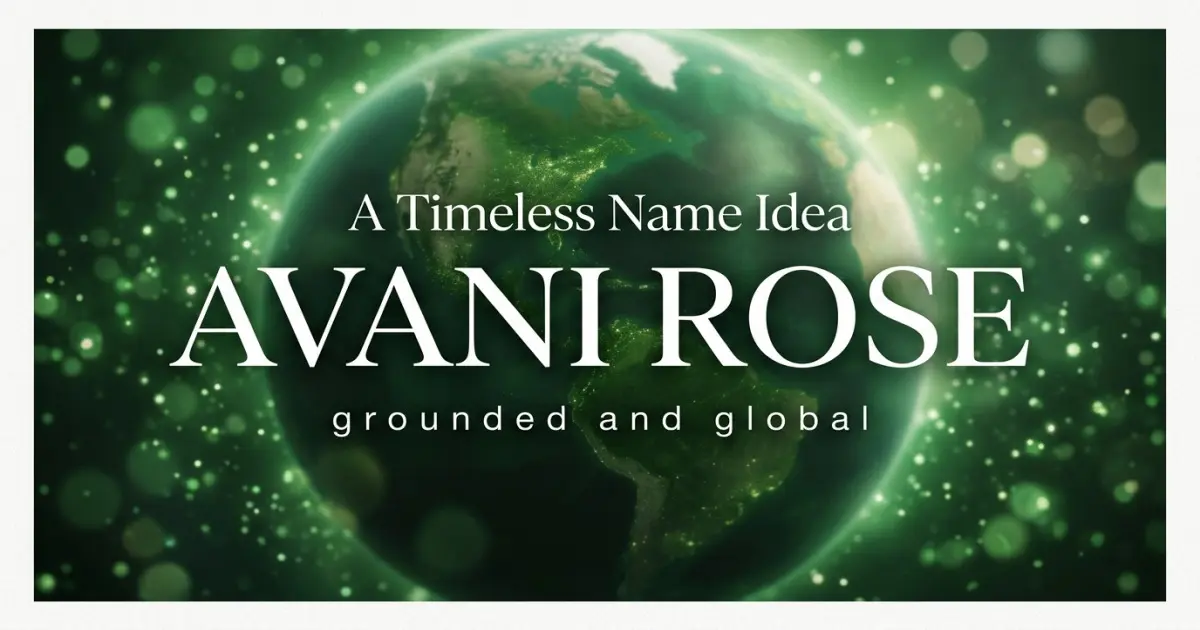 Middle name idea: Avani Rose - grounded and global