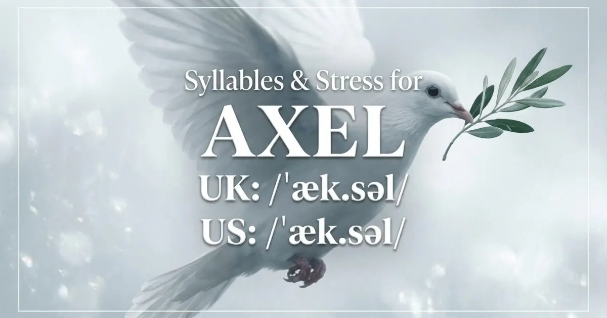 Axel syllables, stress, and UK and US pronunciation