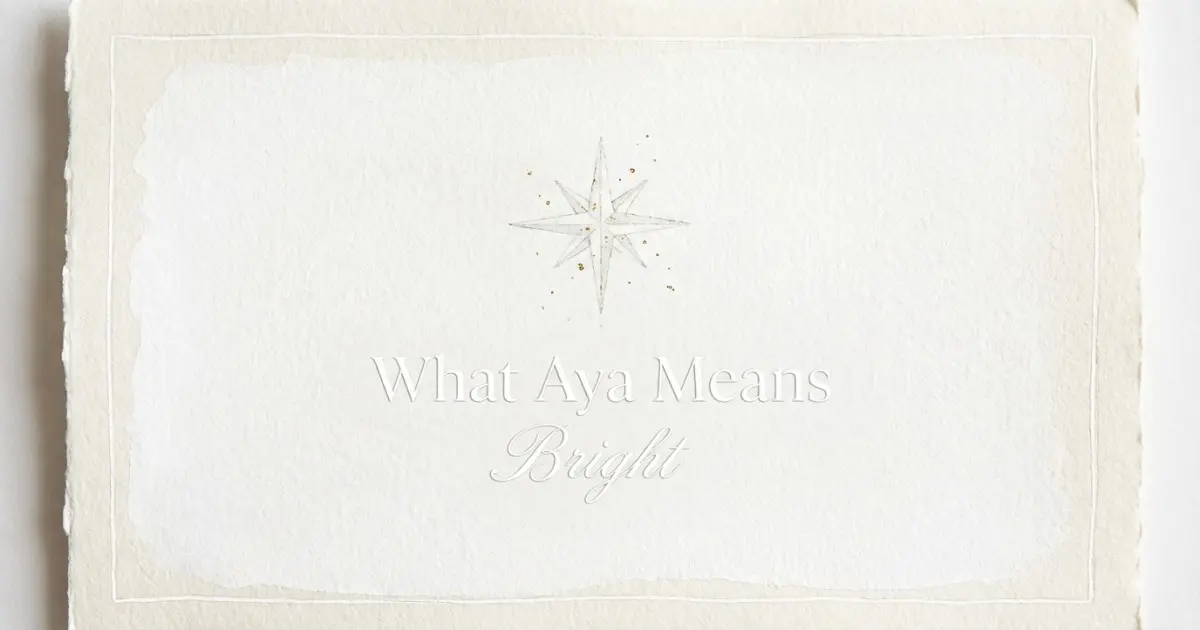 Aya name meaning Bright