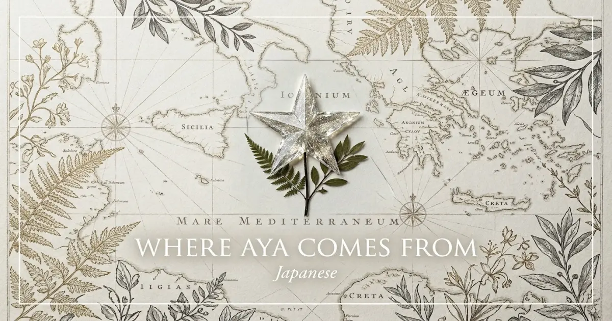 The name Aya comes from: Japanese
