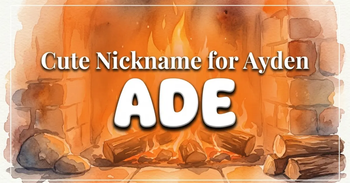 Cute nickname for Ayden: Ade