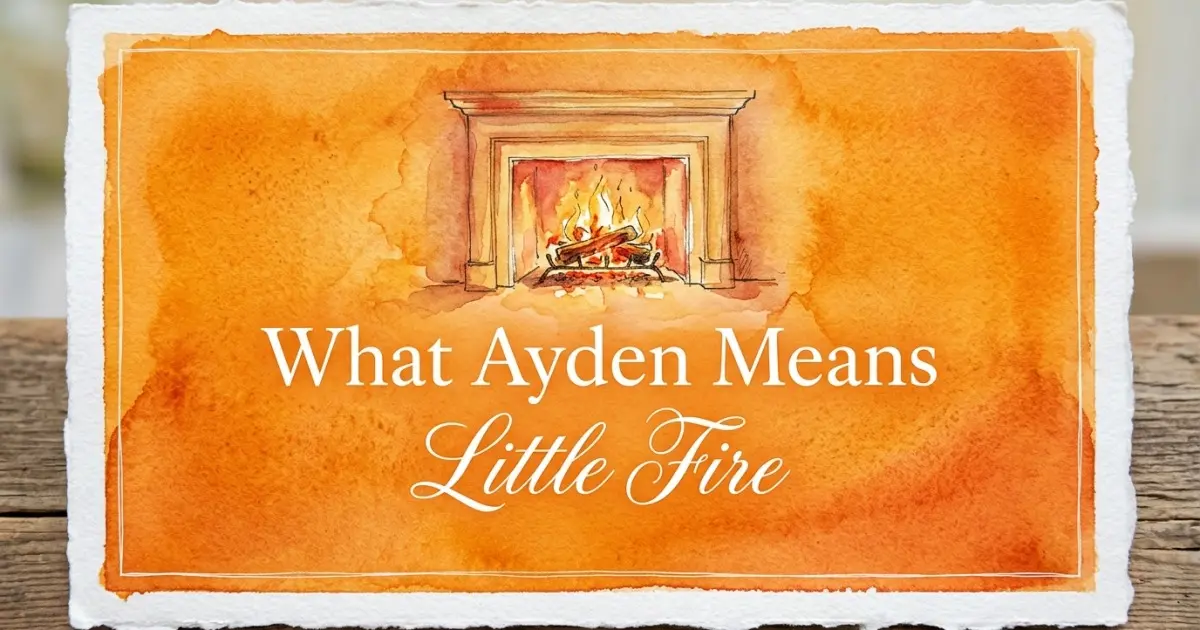 Ayden name meaning Little Fire