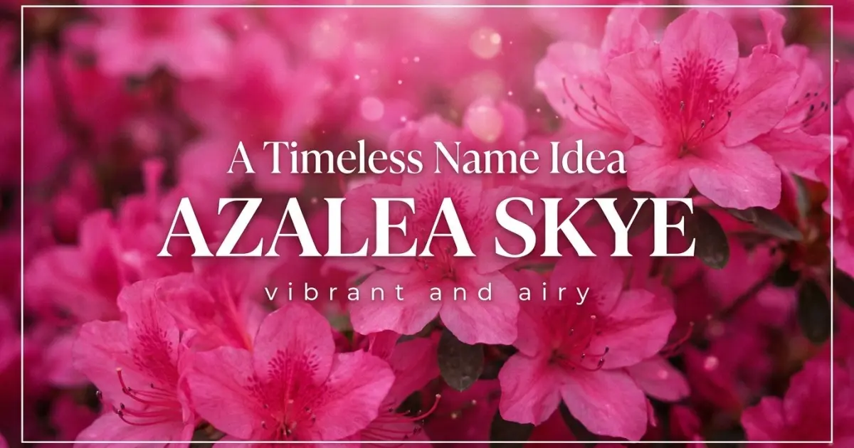 Middle name idea: Azalea Skye - vibrant and airy