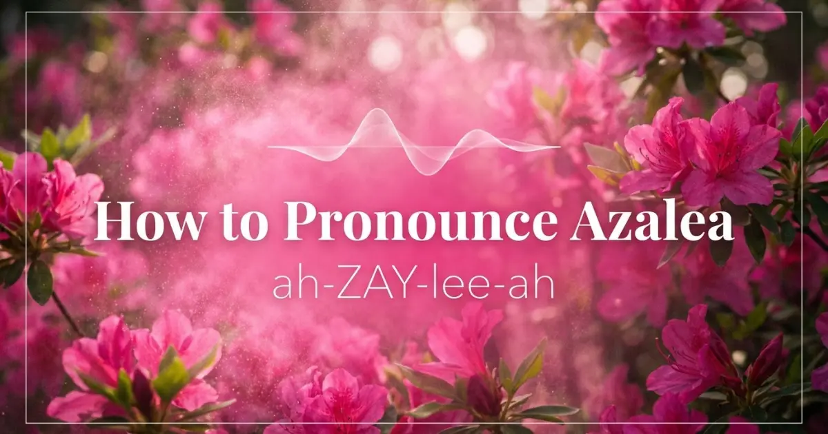 How to pronounce Azalea