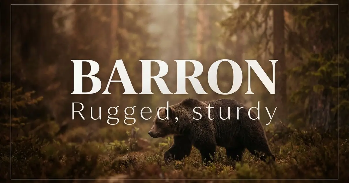 Barron name vibe: Rugged, sturdy