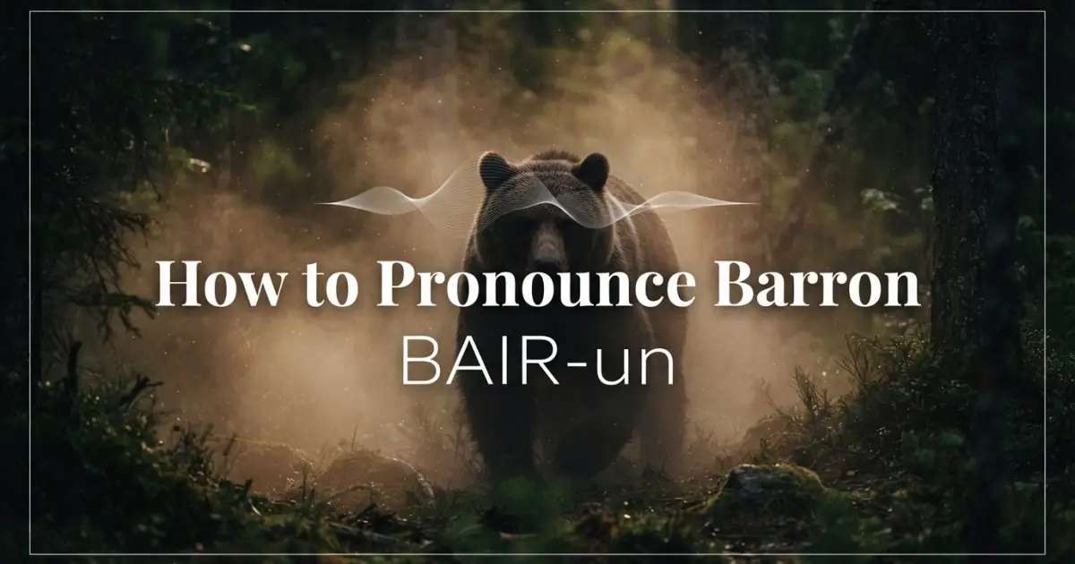 How to pronounce Barron