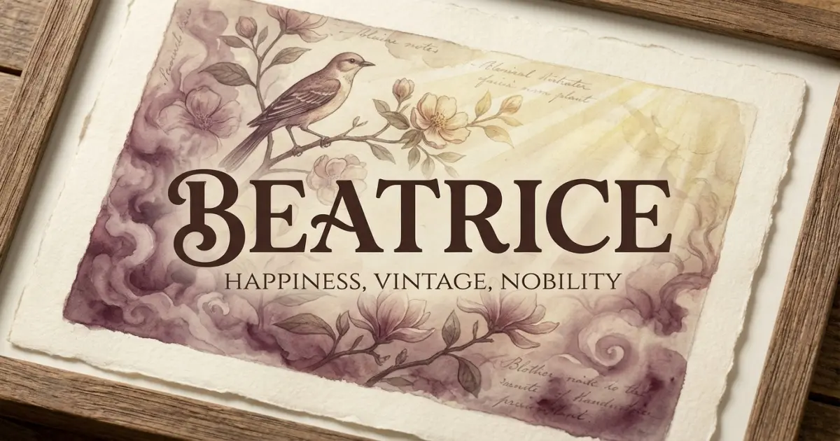 Beatrice meaning themes: happiness, vintage, nobility