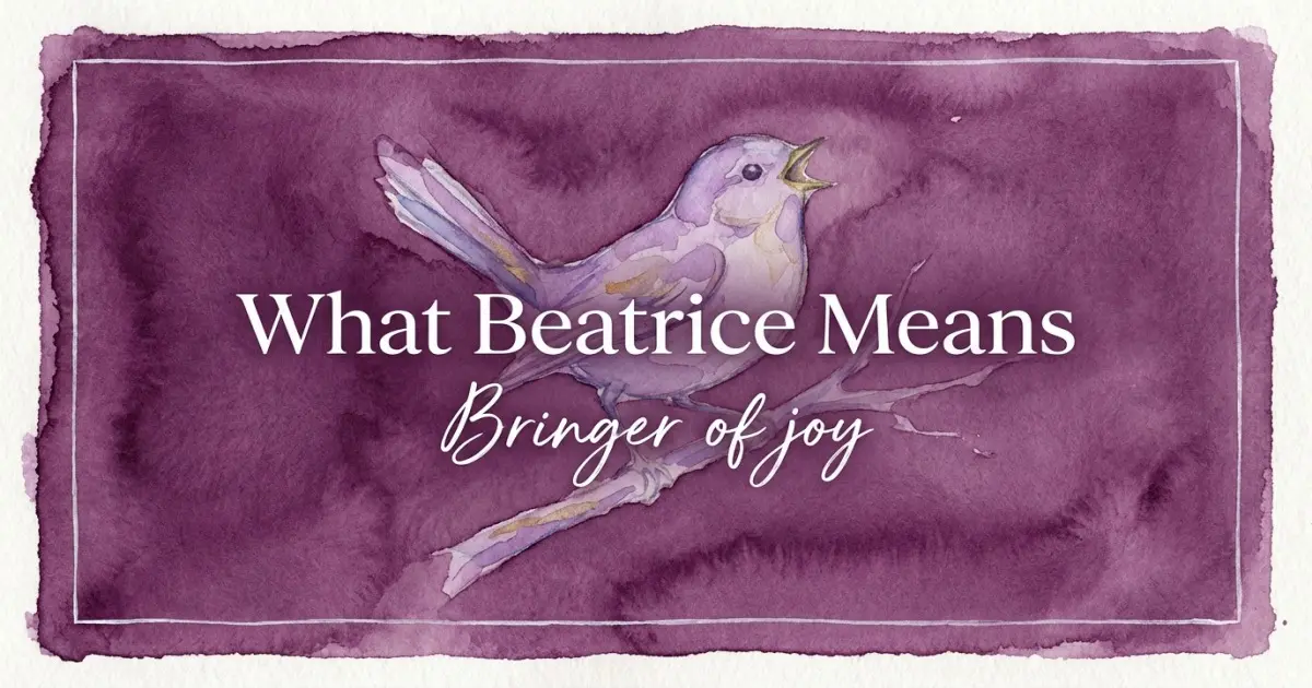 Beatrice name meaning Bringer of joy