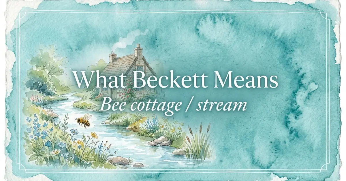 Beckett name meaning Bee cottage / stream