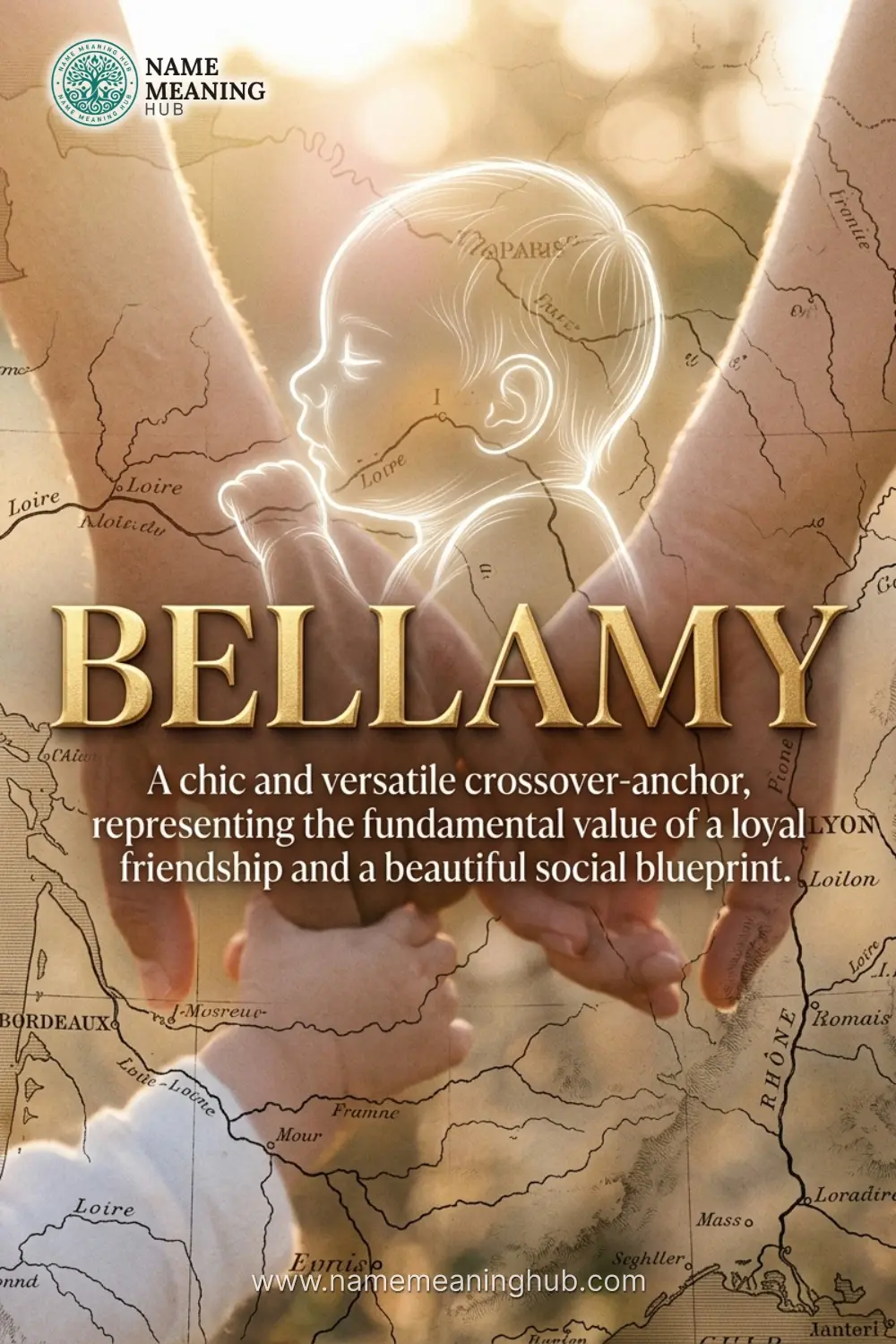 Meaning of the name Bellamy: A chic and versatile crossover-anchor, representing the fundamental value of a loyal friendship and a beautiful social blueprint.